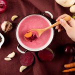 Recipe for Cold Beet Apple and Turmeric Yogurt Soup